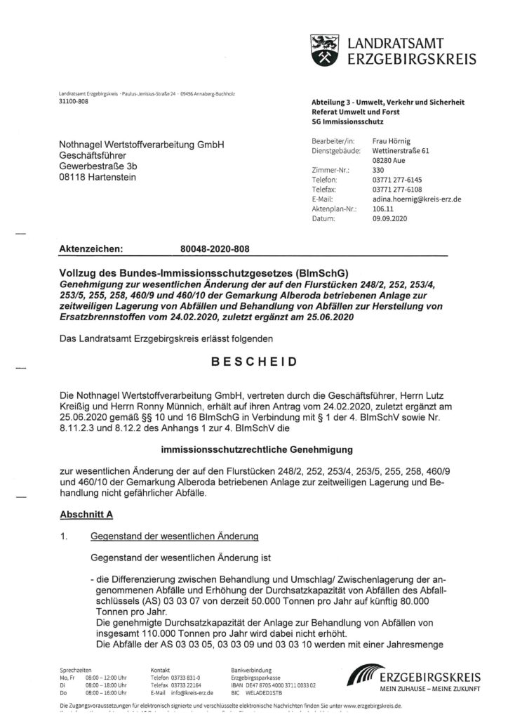 anlagengenehmigung